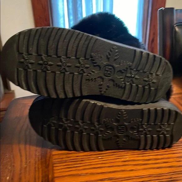 SO Black Winter Rain Boots with Fur Trim - Picture 4 of 5